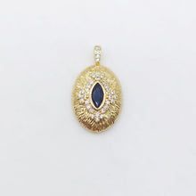 Load image into Gallery viewer, Textured Cubic Pave Pendant, 18K Gold Plated, Star/Moon/Oval/Roumd/Flower/Hand/Heart, Jewelry making supplies S20499