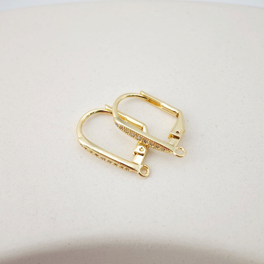 18K Gold Plated Oval Hoop Earring, Huggie Hoops Earring Parts, Lever Back, 18*11.3mm, Oval Hoop earring for Jewelry Making D0190