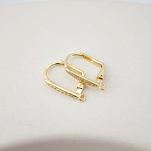 Load image into Gallery viewer, 18K Gold Plated Oval Hoop Earring, Huggie Hoops Earring Parts, Lever Back, 18*11.3mm, Oval Hoop earring for Jewelry Making D0190