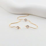14K Gold Plated Ear Wires, Cubic Pave Earring Hooks, Nickel Free, Fish Hooks, Ear Wires for Jewelry Making ZX258