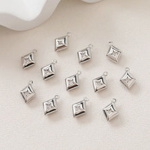 Cargar imagen en el visor de la galería, Dijes de estrella, luna, concha, triángulos, colgante de pavé cúbico de cristal, chapado en oro de 14 quilates, fabricación de collares, accesorios de joyería GZ407