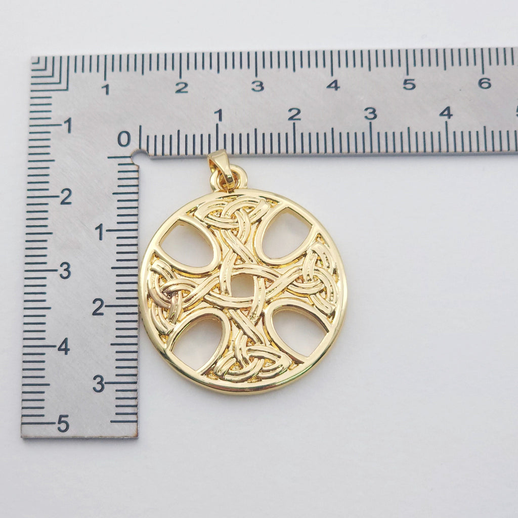 Boho Big Pendant, Openwork Charm, Owls, Leaf, Semicircular, Round, 18K Gold Plated, Necklace Making Charm, Jewelry Findings S1160