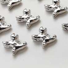 Cargar imagen en el visor de la galería, Dije de conejito, colgante de conejo bañado en oro de 14 quilates, dije de animal, dije de gato, accesorio para collar GZ722