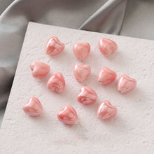 Load image into Gallery viewer, 5pcs Heart Ceramic Beads, 14mm, Loose Ceramic Beads for Jewelry Making, Bracelet DIY Beads Finding GZ429