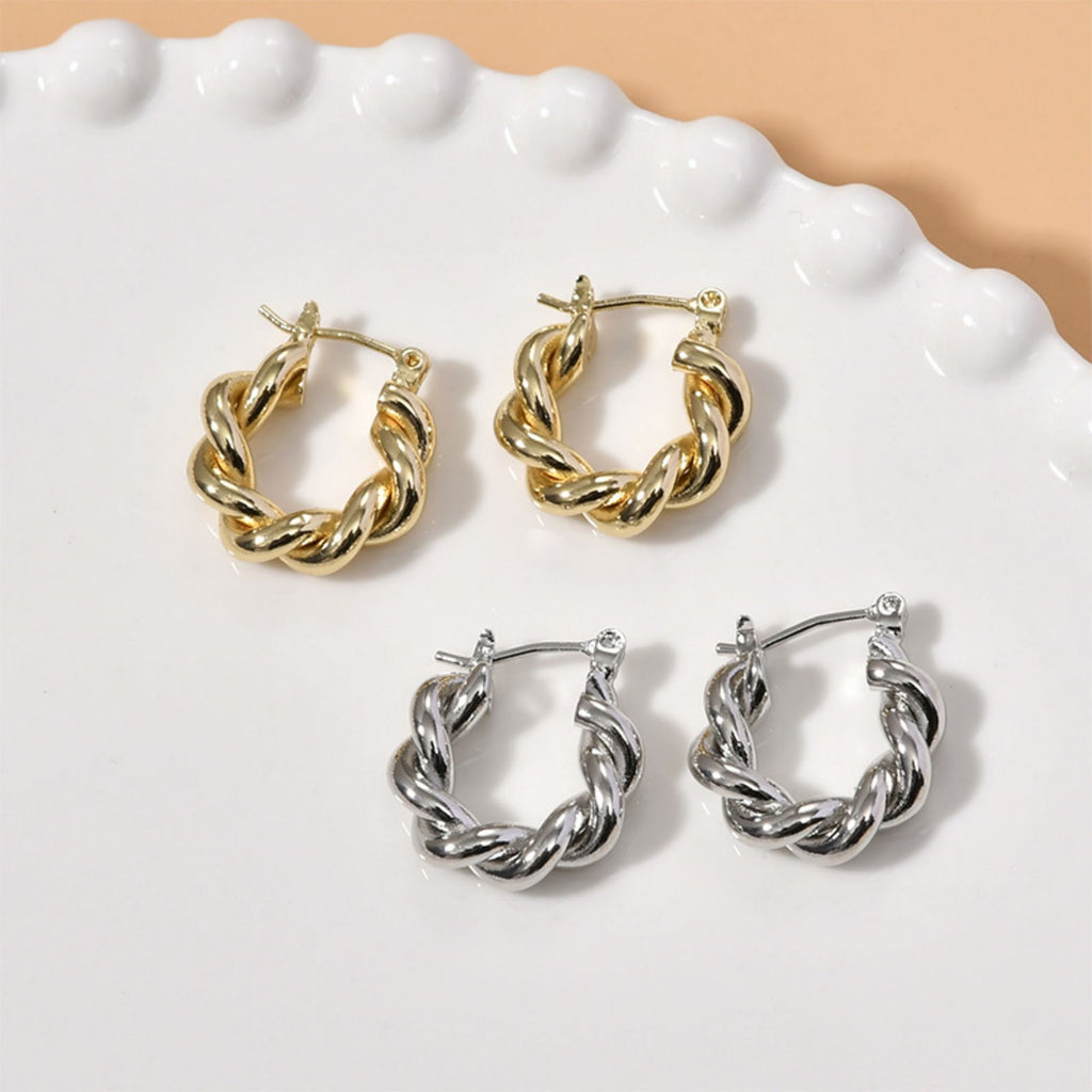 14K Gold Plated Twist Hoop Earring, Huggie Hoops Earring Parts, Spring Ear Hoops,  Hoop earring  for Jewelry Making LL230