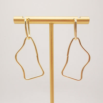 10pcs 14K Gold Shaped Dangle Earring Post, Stud Earring Nickel Free, 47x19mm, Hypoallergenic Earring Findings Z085