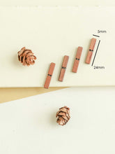 Load image into Gallery viewer, 10PCS Long Rectangular Wooden Bar, 2 holes, Geometric Wooden Pendant, Necklace Making Findings JT033