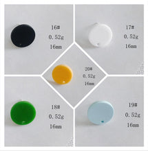 تحميل الصورة إلى عارض المعرض، 10 قطع من زينة الأقراط الدائرية المصنوعة من الأكريليك، 26 لونًا من اختيارك، زينة أذن من الفضة الاسترلينية S925، خالية من النيكل، زينة أقراط MY023