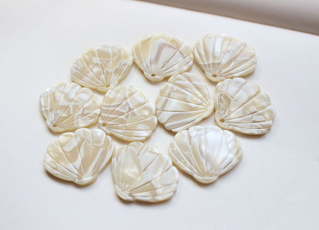 10PCS Faux shell pendant, Acetic Acid, Acetate Sheel Pendant, Earring Finding GZ285
