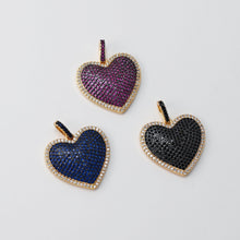 Load image into Gallery viewer, Cubic Heart Charms, 18K Gold Plated CZ Pave Love Charms, Bracelet Necklace Making Pendants, Jewelry Findings S20666