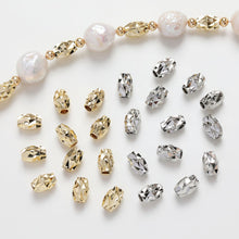 Load image into Gallery viewer, Barrel shaped spacer beads,14K gold plated,faceted spacer beads,necklace and earring making beads,jewelry finding SC008
