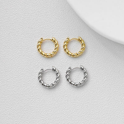 Twisted Round Earring Hoops, Gold Plated Huggie Hoop Earring, Leverback Earring, DIY Earring  Findings, Handmade Earring Supplies D0559