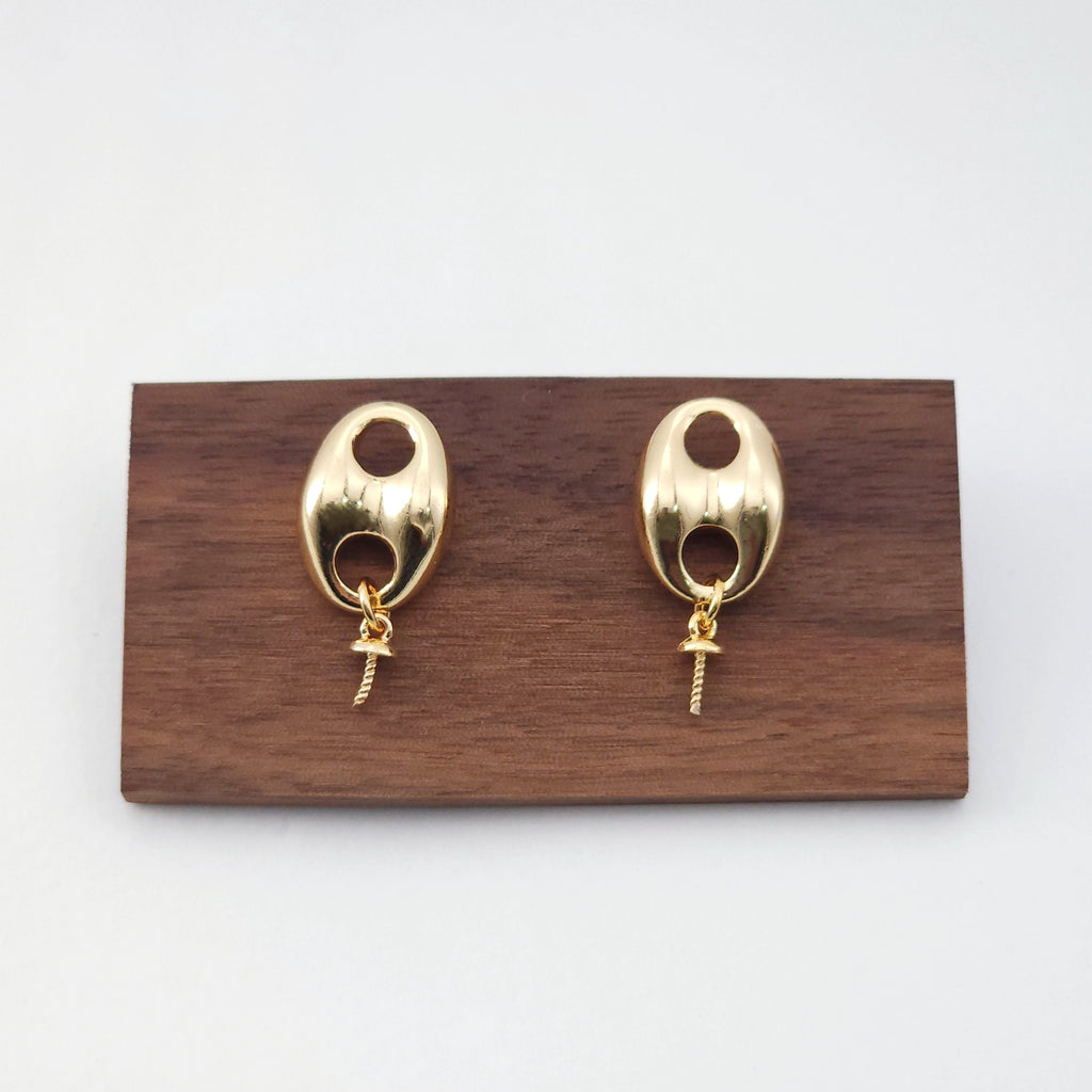 دبوس أنف خنزير، مع أغطية ربط للخرز اللؤلؤي نصف المثقوب، دبوس أذن من الفضة S925 خالٍ من النيكل، نتائج قرط مضادة للحساسية ZX177