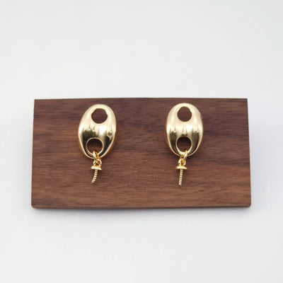 دبوس أنف خنزير، مع أغطية ربط للخرز اللؤلؤي نصف المثقوب، دبوس أذن من الفضة S925 خالٍ من النيكل، نتائج قرط مضادة للحساسية ZX177