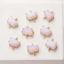 Load image into Gallery viewer, Irregular Cloud Connector, Rhinestone Pendant, Bracelet Necklace Making, Gold Plated Jewelry Findings GZ387