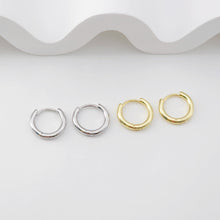 Load image into Gallery viewer, 18K Gold Plated Round Hoop Earring, Huggie Hoops Earring Parts, Spring Ear Hoops, 14mm, hoop earrings D0112