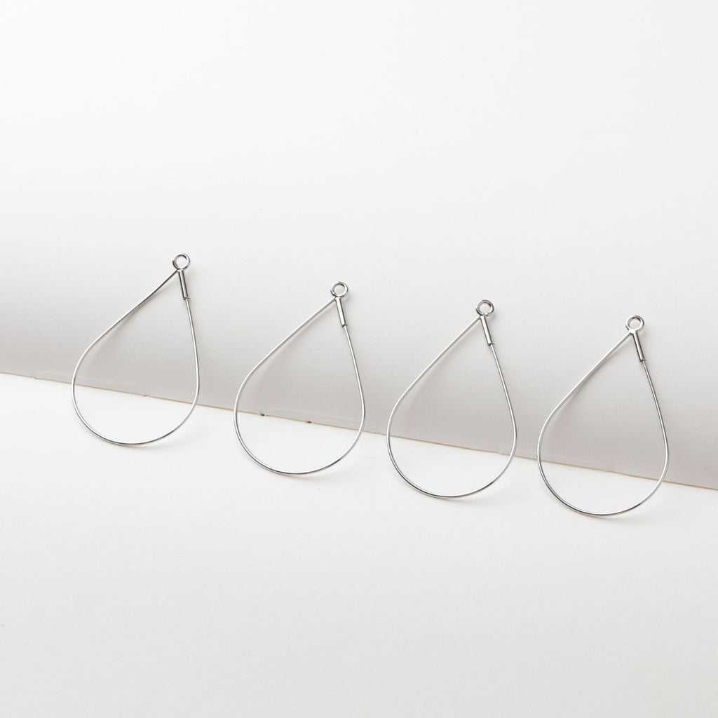 10pcs- 14K Gold Plated Hoop Earring Finding, 30mm, Nickel Free Rain Drop Earring Hoops, DIY Earring Charms, Earring Making Findings GZ188