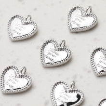 Load image into Gallery viewer, Gold Heart Pendant, Carved Heart, Tiny Heart Charm for Necklace Making, Jewelry Findings GT048