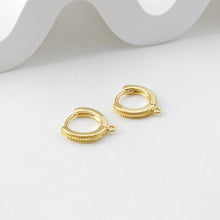 Load image into Gallery viewer, Ear Hoops, 11.7*12.6mm, 18K Gold Plated Leverback Earrings, Huggie Hoops Earring D0218