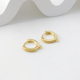 Ear Hoops, 11.7*12.6mm, 18K Gold Plated Leverback Earrings, Huggie Hoops Earring D0218