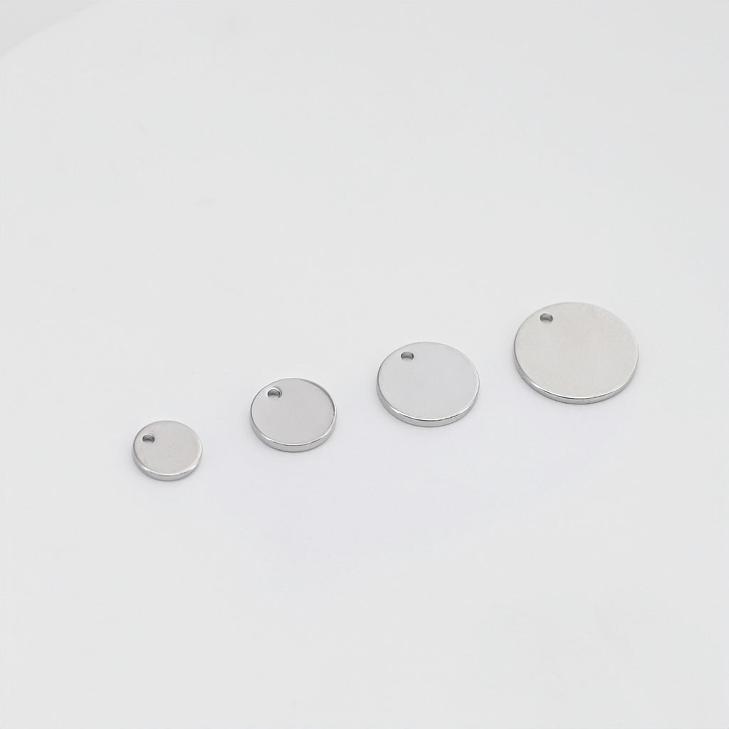 10 colgantes redondos chapados en oro de 14 quilates con aro, dije redondo de plata, accesorios para bisutería QR041-D0010