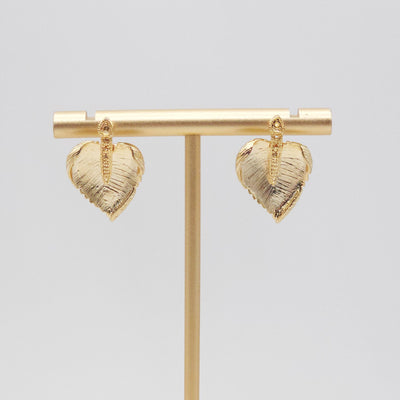 10pcs Gold Leaf  Earring Post With Loop, Nickel Free Earrings, Ear Stud Loop, Hypoallergenic Earring Findings ZX114