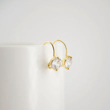Cargar imagen en el visor de la galería, Alambres para pendientes chapados en oro de 18 quilates, ganchos redondos con pavé cúbico, sin níquel, ganchos para pez, alambres para bisutería D0170