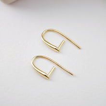 Load image into Gallery viewer, Fish Hooks, 18K Gold Plated Ear Wires, Gold Earring Earring Hooks, Ear Wires for Jewelry Making D0181