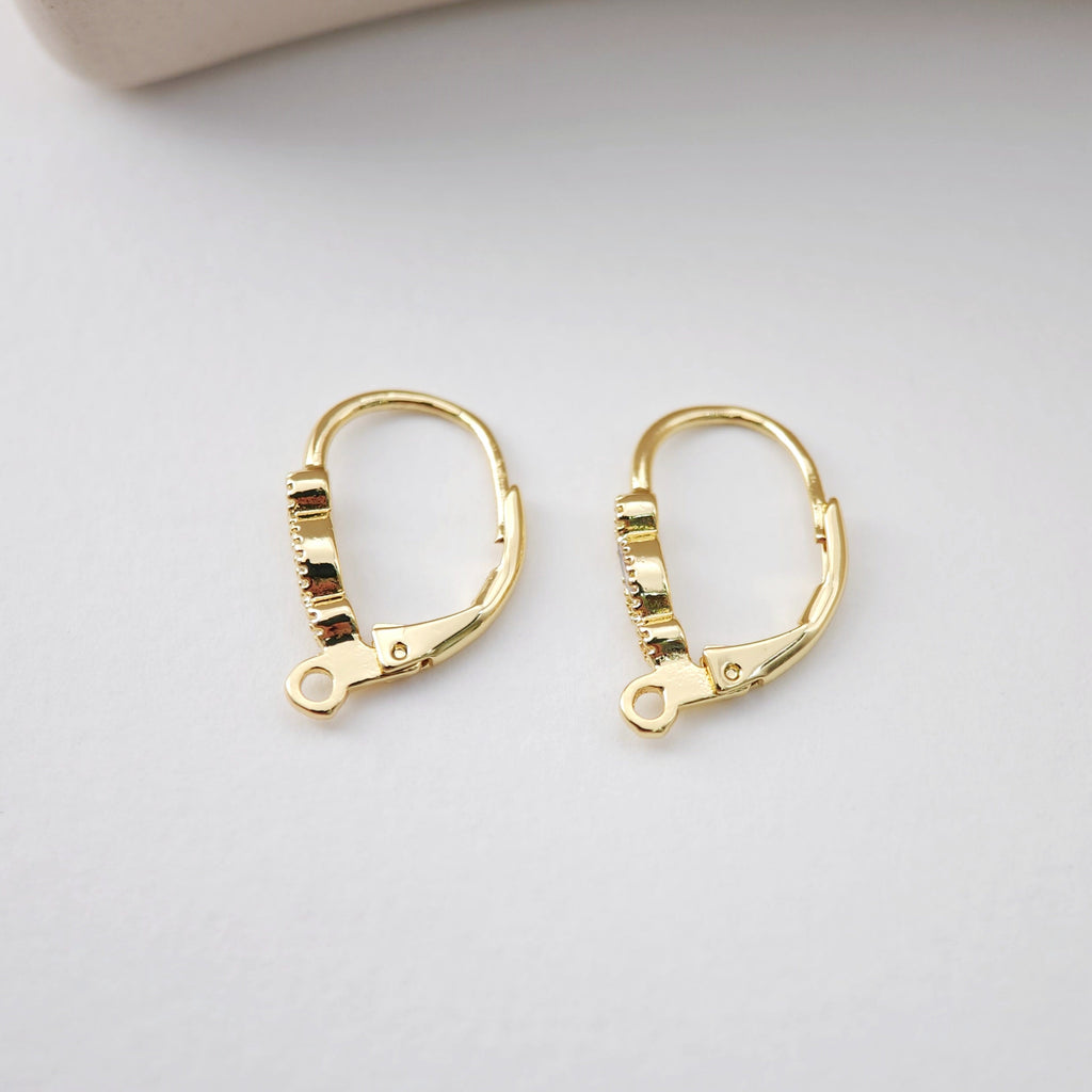 18K Gold Plated Oval Hoop Earring, Huggie Hoops Earring Parts, Lever Back, 17.8*11mm, Oval Hoop earring for Jewelry Making D0157