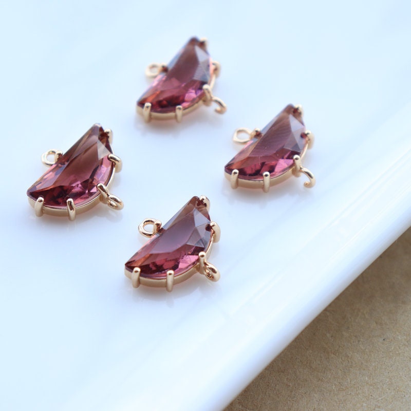 20pcs- Crystal Tiny Teardrop Charms, 10 Colors For  Choose, 14K Gold Plated Teardrop Pendant, 9*16mm, Jewelry Findings JY088-F011