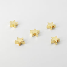 Load image into Gallery viewer, 10pcs Star Spacer Beads, 18K Gold Plated, Dainty Earring Making Beads, Jewelry Finding S20841