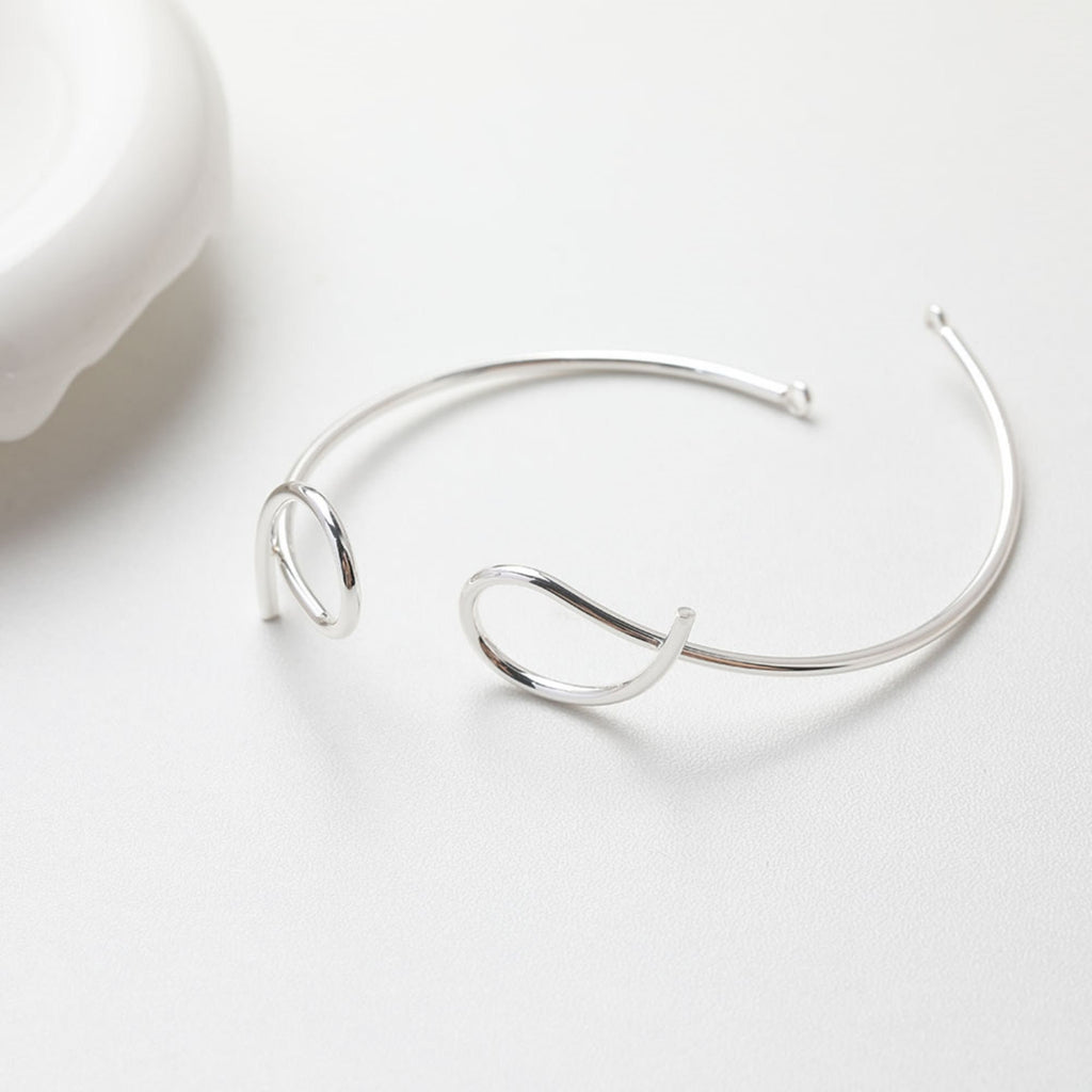 وصلة سوار عقدة بسيطة مع حلقات، مطلية بالذهب/الفضة عيار 14 قيراطًا، نتائج صنع سوار، نتائج مجوهرات سوار GE108