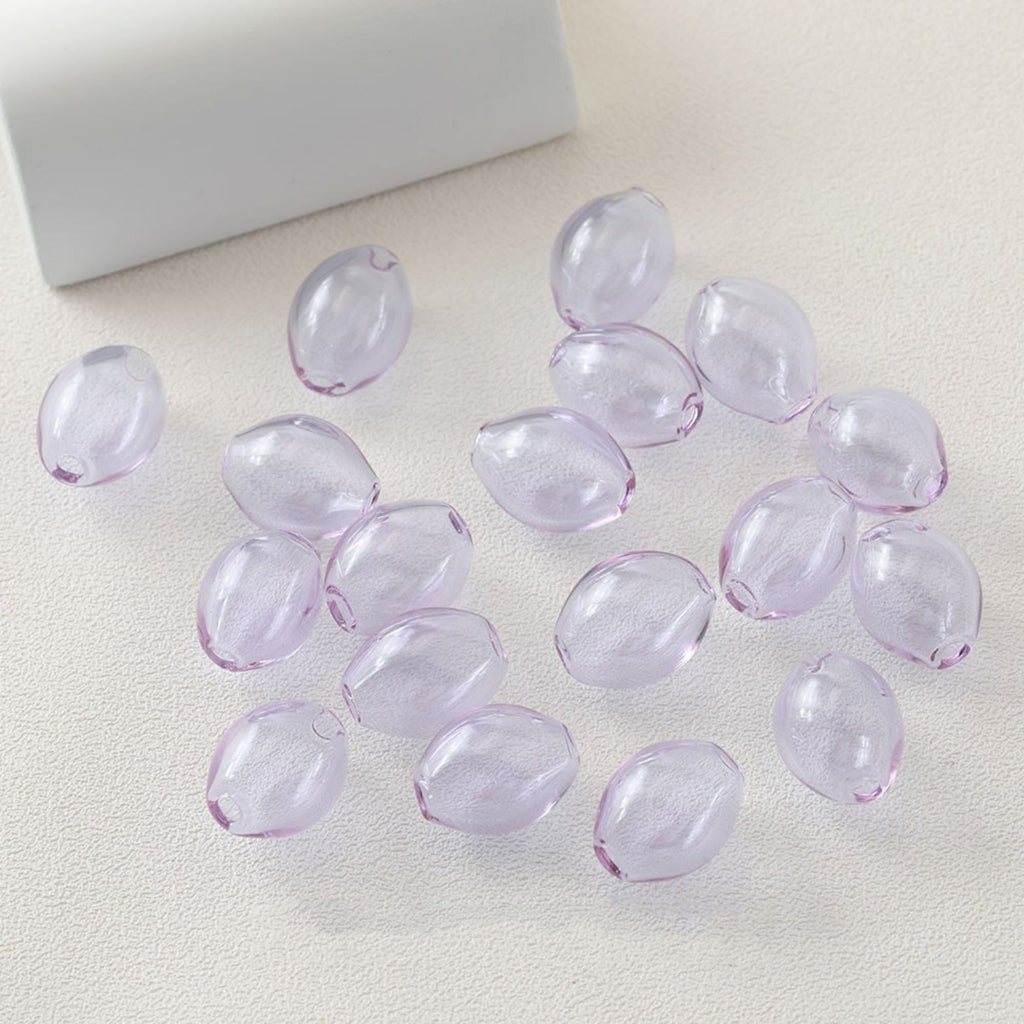 Glass Bubble Beads, Ellipsoid Hollow Glass Beads, Colorful Hand Blown Hollow Round Globes for Jewelry Making, DIY Beads Finding GZ564