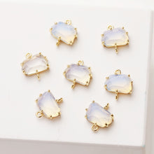 Load image into Gallery viewer, Irregular Cloud Connector, Rhinestone Pendant, Bracelet Necklace Making, Gold Plated Jewelry Findings GZ387