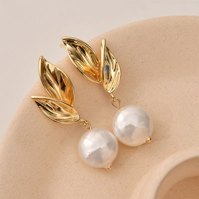 Irregular Leaf Ear Post With Loop, S925 Silver Ear Pin Nickel Free Earrings, 14K Gold/Silver Ear Stud, Hypoallergenic Earring Findings LL160