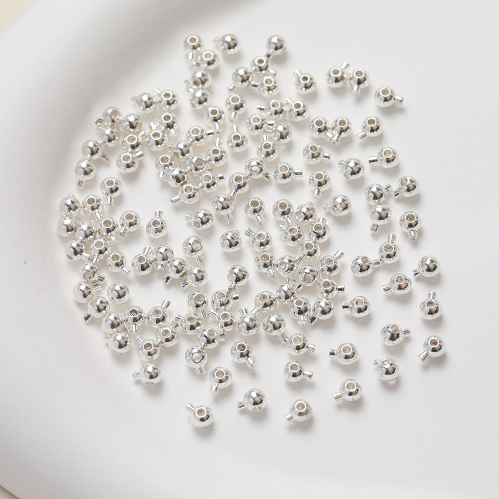 20pcs 18K Gold Plated Crimp End Beads, Bead Ends 3.3mm, hole 1mm, Jewellery Making Findings GZ366