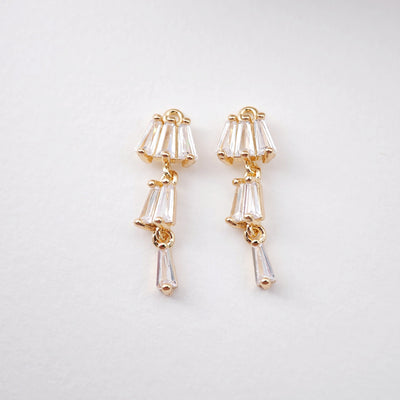 CZ Pave Leaf Charm, Cubic Pendant, Earring Charms, Real Gold Plated Brass Earring Charms, Jewelry Findings D0061