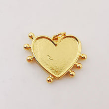 Load image into Gallery viewer, Red Heart Enamel Charms, 18K Gold Plated Love Pendant, Necklace Making Pendants, 22mm, Jewelry Findings S355