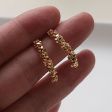 تحميل الصورة إلى عارض المعرض، قرط أذن ملتوي منحني، مطلي بالذهب عيار 14 قيراطًا، خالٍ من النيكل، قرط أذن مضاد للحساسية، JG068-ZX192