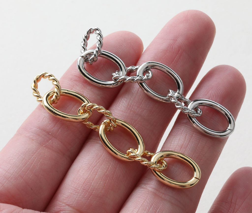 14K Gold Chain Charm, Cut to Size, Necklace Bracelet Making Finding, Chain Connecor for Jewelry Making GT003