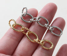 Load image into Gallery viewer, 14K Gold Chain Charm, Cut to Size, Necklace Bracelet Making Finding, Chain Connecor for Jewelry Making GT003