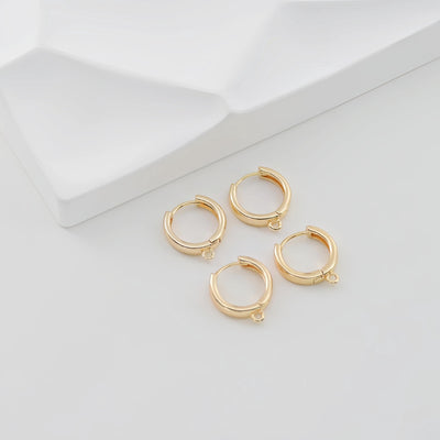 10PCS 15.5x17mm 18K Gold Plated Leverback Earring Parts, Huggie Hoops Earring Parts, Ear Hoops, earring findings for Jewelry Making ZX092