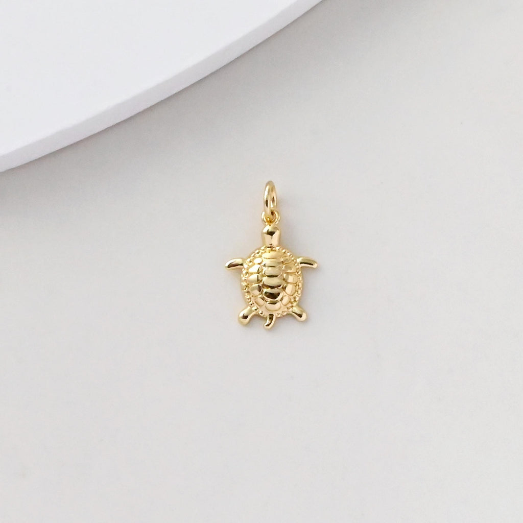 Sea Turtles Charm, 18K Gold/Silver Plated Animal Charms, Tiny Marine life Pendant, For Necklace And Earring Making, Jewelry Findings S1390