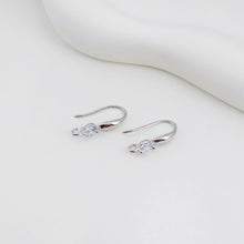 Load image into Gallery viewer, 18K Gold Plated Ear Wires, Round Cubic Pave Earring Hooks, Nickel Free, Fish Hooks, Ear Wires for Jewelry Making D0138