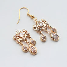 Load image into Gallery viewer, 10pcs CZ Pave Boho Oval Charm, Cubic Zircon Crystal Pendant, Bracelet Necklace Pendant, 14K Real Gold Plated, Jewelry Findings JY087-F080