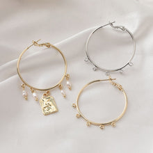 Load image into Gallery viewer, 14K Gold Plated Round Hoop Earring, with Loops, Nickel Free Circle Earring Hoops, DIY Earring Finding, Earring Findings BB130