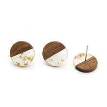Load image into Gallery viewer, 10PCS Round Geometric Wooden Earring Findings, Nickel Free, Earring Finding PS033-JT007