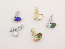 Cargar imagen en el visor de la galería, Dijes de cisne con pavé de cristal, dijes de piedras preciosas bañados en oro de 18 quilates, colgante de pájaro, dije para hacer collares, accesorios de joyería S20284