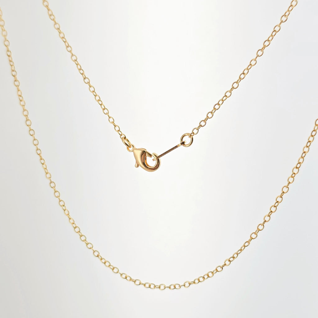 سلسلة كابل جاهزة للقلادة مع مشبك جراد البحر، مطلية بالذهب عيار 18 قيراطًا، 18 بوصة، نتائج قلادة جاهزة للارتداء ZX255