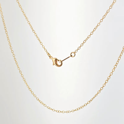 سلسلة كابل جاهزة للقلادة مع مشبك جراد البحر، مطلية بالذهب عيار 18 قيراطًا، 18 بوصة، نتائج قلادة جاهزة للارتداء ZX255